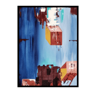 Home new dawn – abstract acrylic painting | spiritual wall art for home & office decor